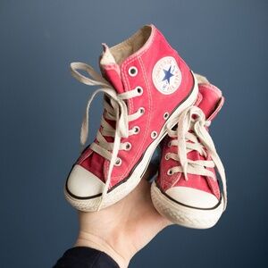 Pink CONVERSE high tops